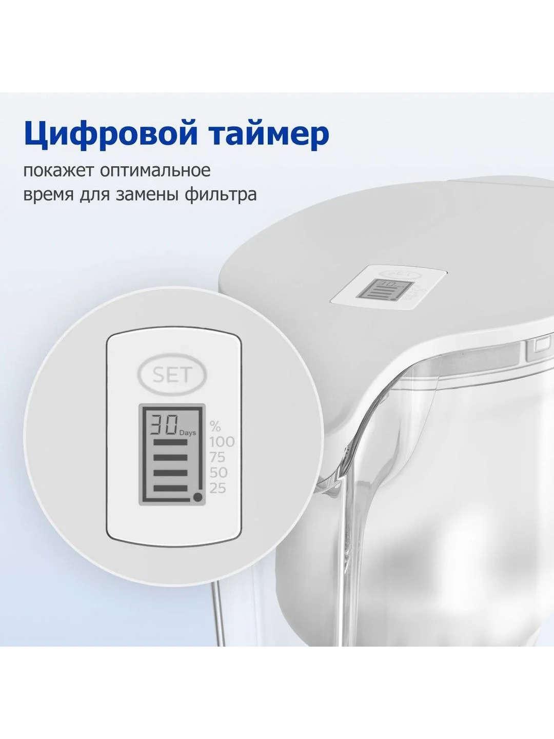 Белый комплект кувшин Philips AWP2935WHT+сменные картриджи для жесткой воды Philips AWP230P3,3шт
