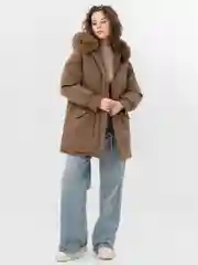 Коричневый зимняя куртка женская