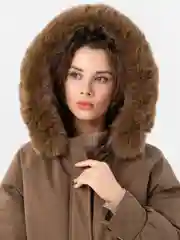 Коричневый зимняя куртка женская