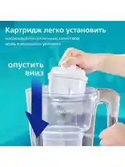 Комплект: фильтр-кувшин для очистки воды PhilipsAWP2937WHT+сменные картриджи PhilipsAWP212