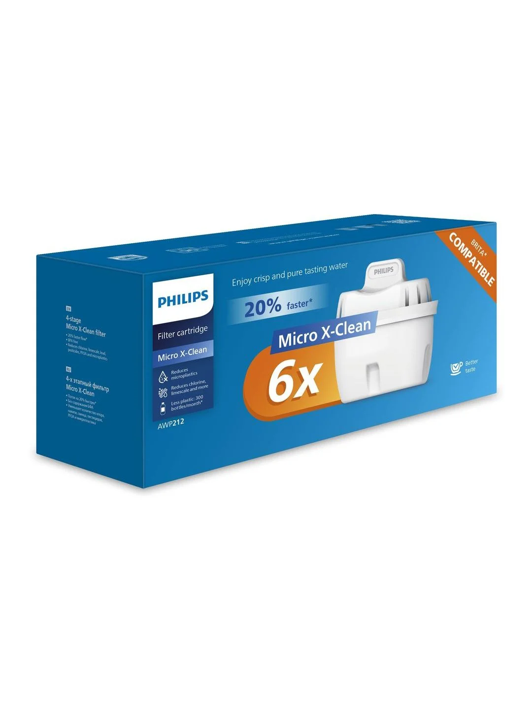Комплект: фильтр-кувшин для очистки воды PhilipsAWP2937WHT+сменные картриджи PhilipsAWP212