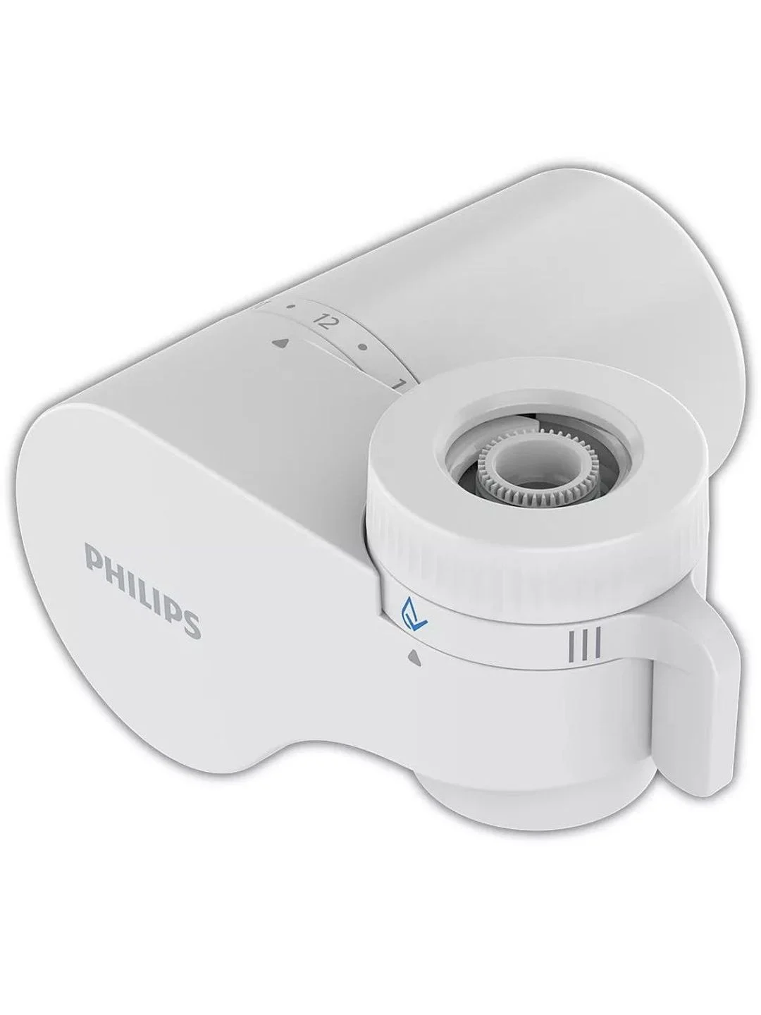 Серый фильтр для очистки воды на кран Philips AWP3754/10, скорость 1.6 л/мин, ресурс 1200 л