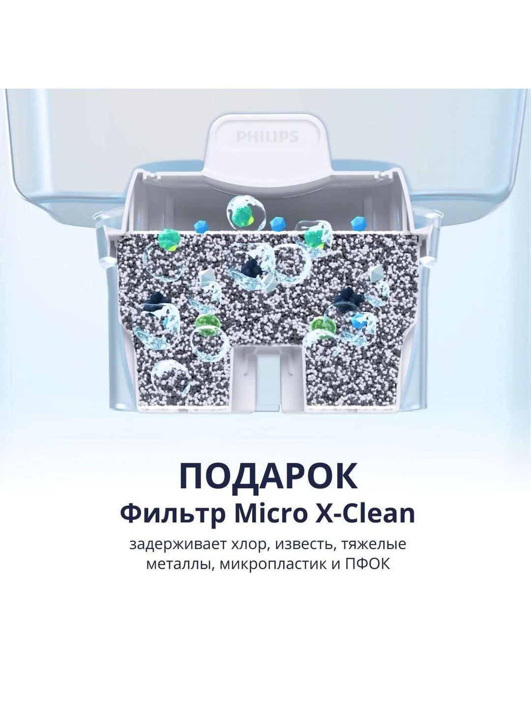 Белый фильтр-кувшин для очистки воды Philips AWP2936WHT, 3л, цифровой таймер, белый