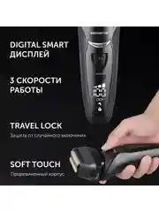 Черный бритва для мужчин электрическая Polaris PMF 1014RC wet&dry 5D PROF 3+, черный/графит