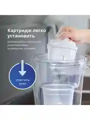 Белый комплект фильтр-кувшин для очистки воды Philips AWP2938WHT,4литра с картриджем в комплекте