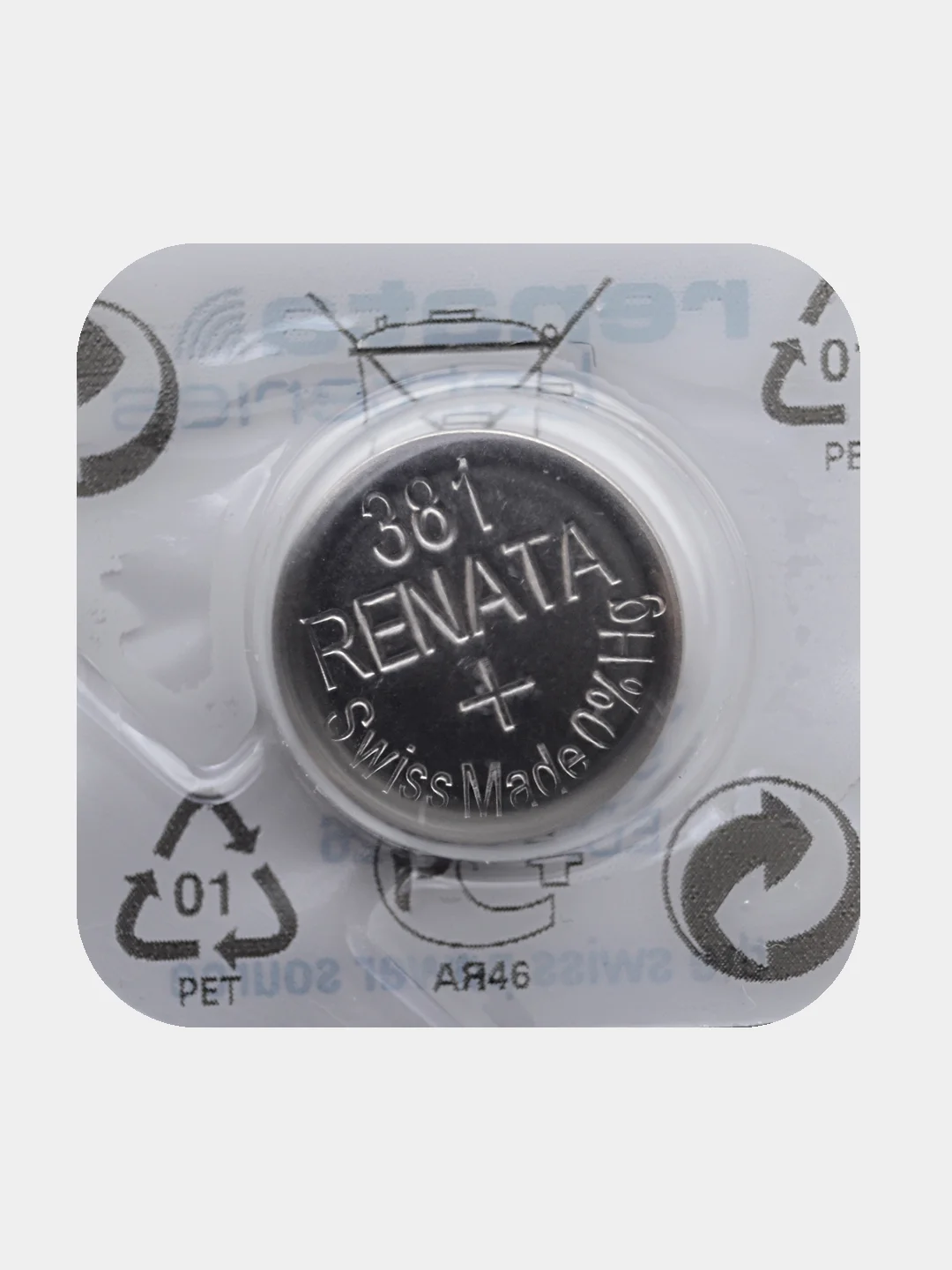 Батарейка Renata 381 (SR1120SW, V381), 1.55V, 50 mAh, Швейцария, 1 штука