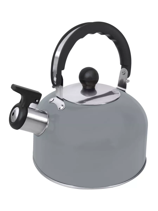 Чайник со свистком HOME ELEMENT HE-WK1604B, светло-серый матовый