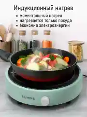 Бирюзовый электрическая индукционная безимпульсная плитка LUMME LU-HP3649A ментол