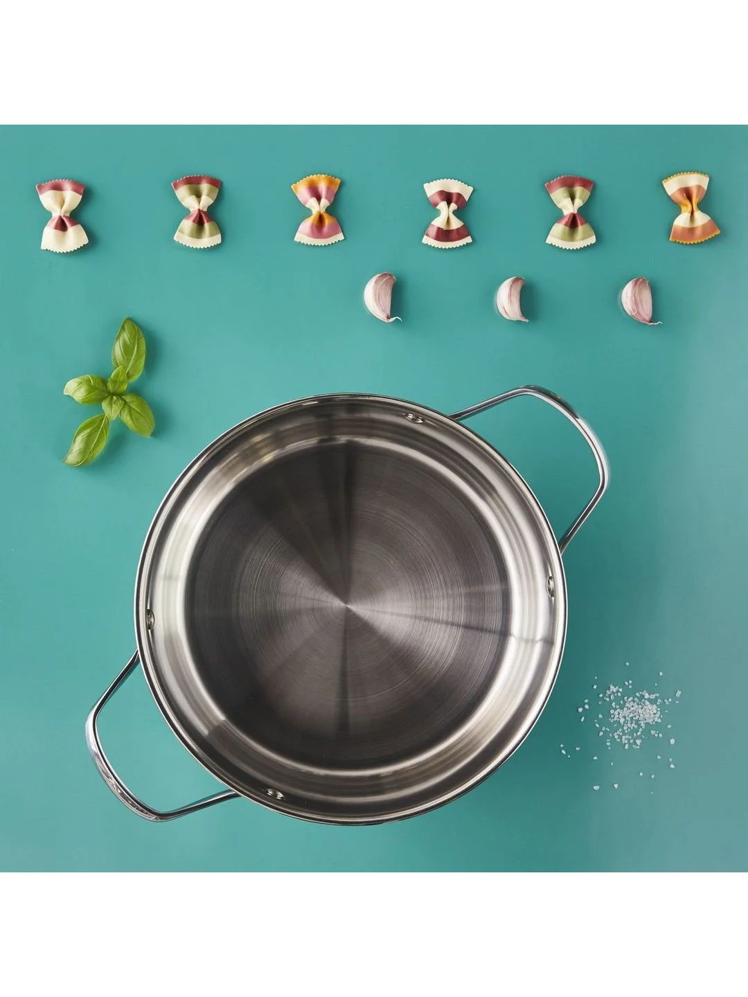 Серебряный кастрюля 5.4 л Tefal Cook Eat B9214674 с крышкой 24 см