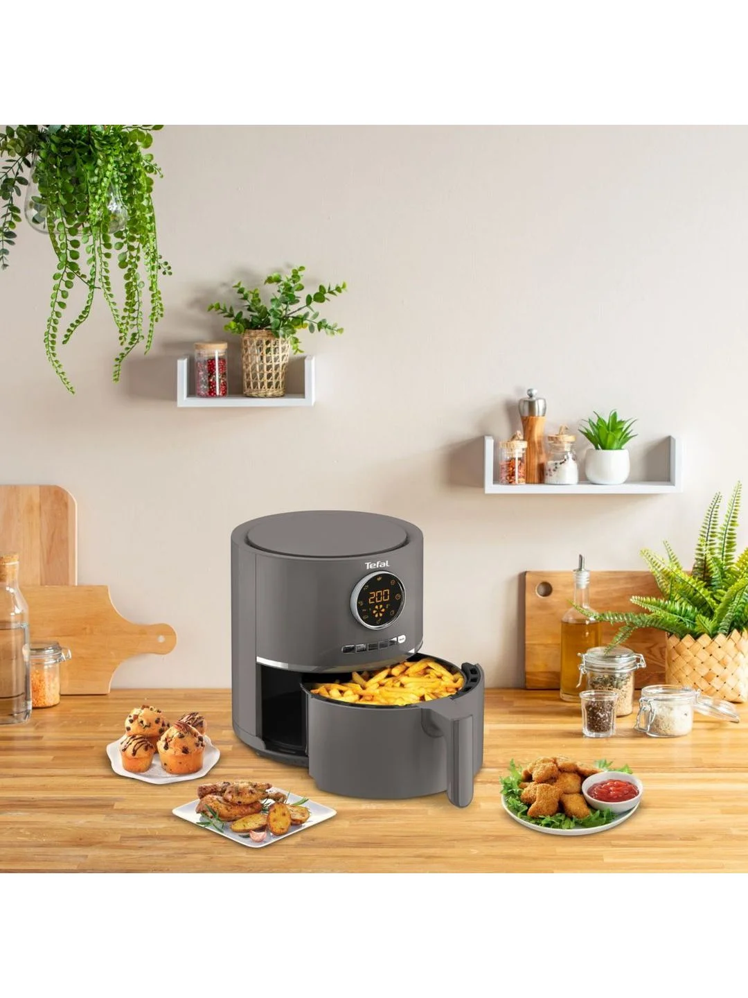 Серый аэрогриль Tefal Air Fry Ultra EY111B15, 4.2 л