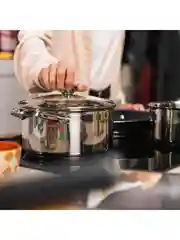 Серебряный кастрюля 3.1 л Tefal Cook Eat B9214474 с крышкой 20 см
