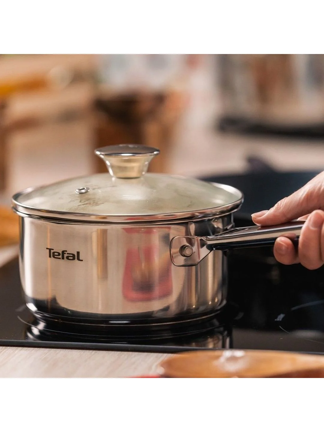 Серебряный ковш 1.5 л Tefal Cook Eat B9212274 с крышкой 16 см