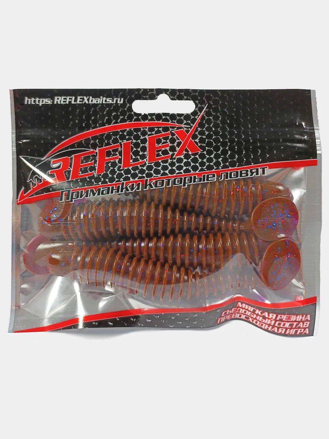 Виброхвост Reflex Caracal FAT 4.3", 109 мм, 4 штуки, силиконовые приманки на судака и щуку