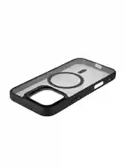 Черный чехол MagSafe для iPhone 16 Pro Max с подставкой ROSCO, пластиковый с силиконом и магнитом