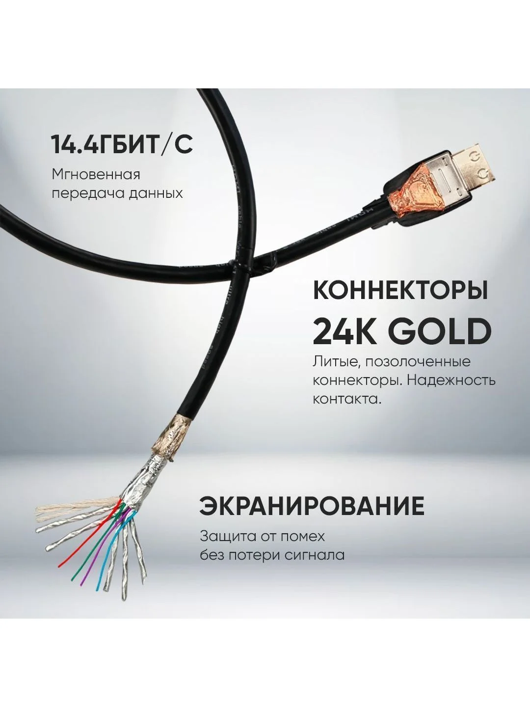 HDMI Кабель 2.0 TWIST, 3 метра / шнур аудио-видео HDMI-HDMI