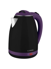 Чайник электрический LUMME LU-145/ 1800W/ 2.0л/ металлический/ черный/темный топаз