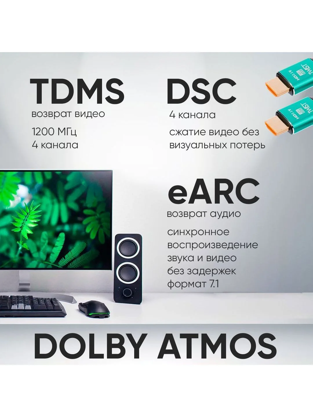 HDMI Кабель 2.1 сверхскоростной TWIST, 1.5 метра / поддержка 4K 120Гц, 8К 60Гц