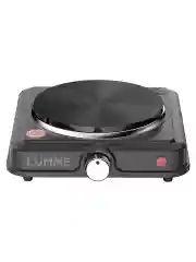 Черный электрическая плитка LUMME LU-HP3704A 1200W, 1 конфорка - чугун, диаметр - 15,5 см. черный