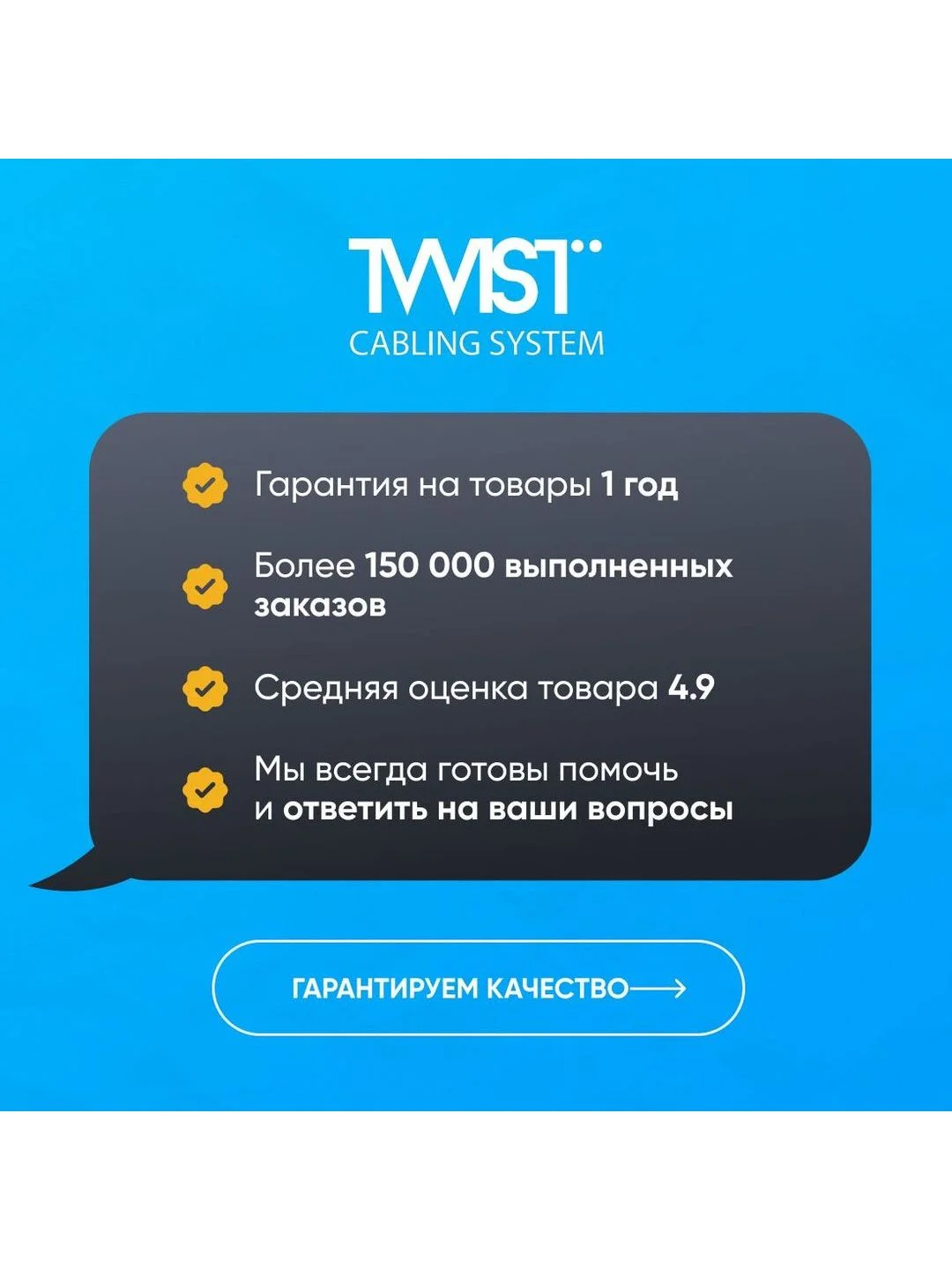 Патч-корд TWIST 0,5 метра, LSZH, категория 5e (cat.5e), UTP / интернет кабель RJ-45