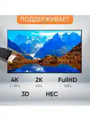 HDMI Кабель 1.4 TWIST, 2 метра / шнур аудио-видео HDMI-HDMI