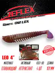 Виброхвост Reflex Leo 4", 101 мм, 4 штуки, силиконовые приманки на щуку и судака