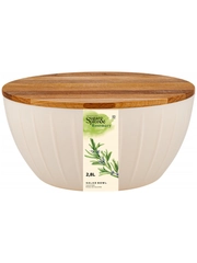 Салатник Sugar&Spice Rosemary, с деревянной крышкой, 2,8 л