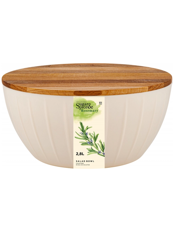 Салатник Sugar&Spice Rosemary, с деревянной крышкой, 2,8 л