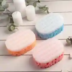 Губка для тела массажная 13х8,5х5 см, цвет микс