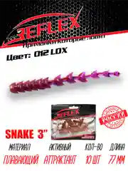 Червь Reflex Snake 3" 77 мм, 10 штук, силиконовые приманки на окуня  и судака