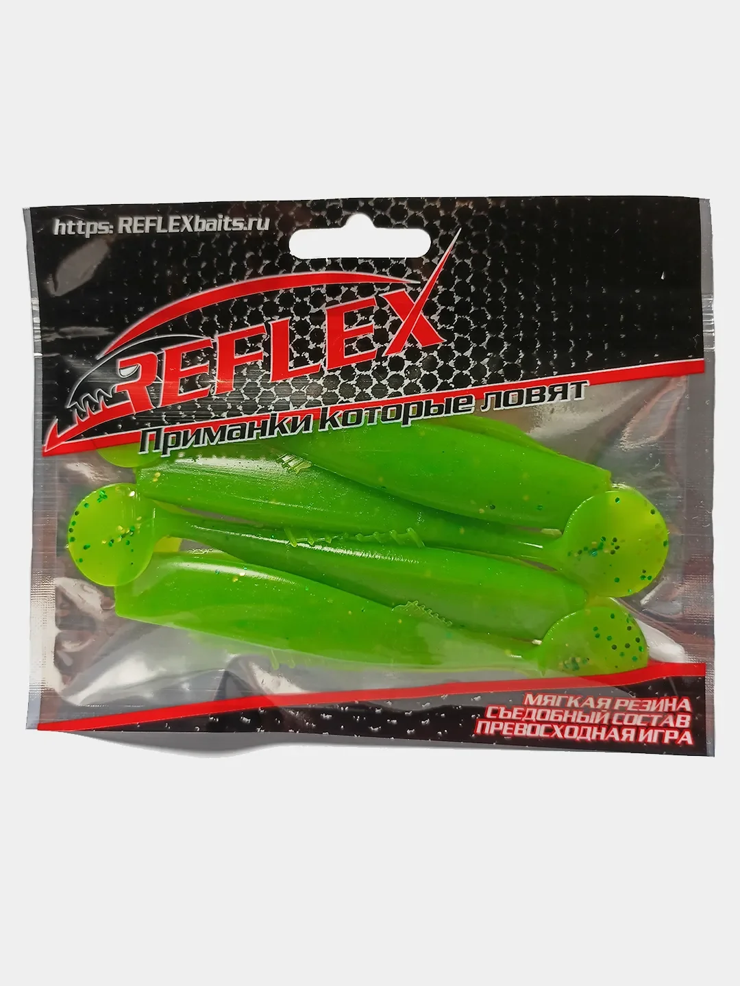 Виброхвост Reflex Serval 4.1", 104 мм, 4 штуки, силиконовые приманки на щуку и судака