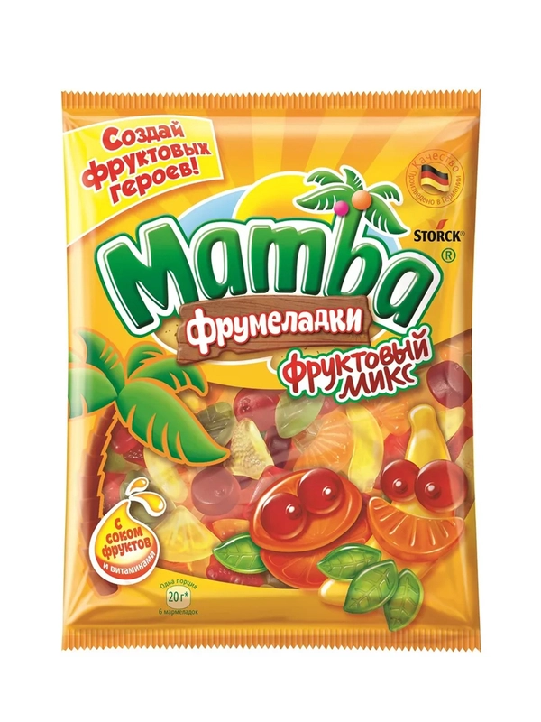 MAMBA Жевательный мармелад Фруктовый Микс 140г