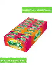 Жевательные конфеты Mamba, со вкусом тропических фруктов, 26,5 г х 48 шт, шоубокс