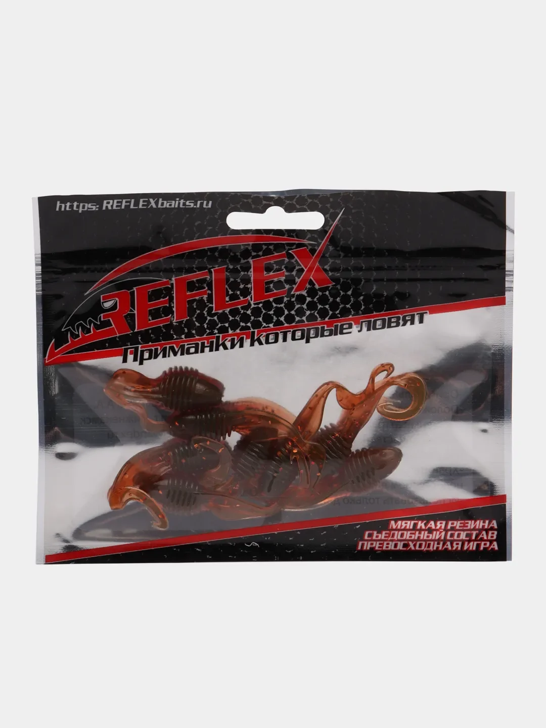 Твистер Reflex головастик 2" 51 мм, 8 шт, силиконовые приманки на окуня судака и берша