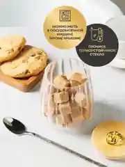UNIFICO Банка Elsa стеклянная для сыпучих продуктов с бамбуковой крышкой (овальная) 550 мл