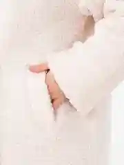 Молочный пальто женское, шуба Тедди