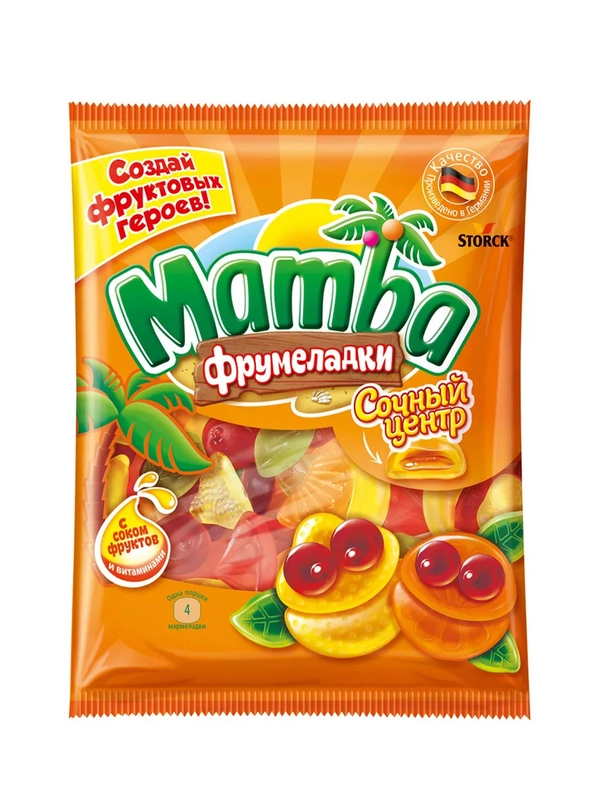 MAMBA Жевательный мармелад Сочный центр 140г