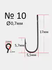 Крючки микроджиговые Reflex Micro Jig Hook, с большим ухом, 15 штук