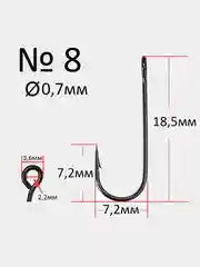 Крючки микроджиговые Reflex Micro Jig Hook, с большим ухом, 15 штук