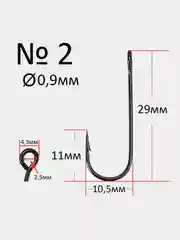 Крючки микроджиговые Reflex Micro Jig Hook, с большим ухом, 15 штук