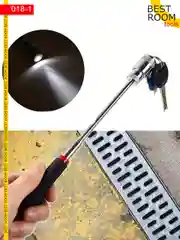Щуп магнитный телескопический усиленный с фонариком