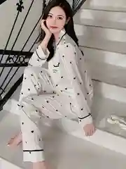 Белый пижама женская, комплект домашний, рубашка и штаны