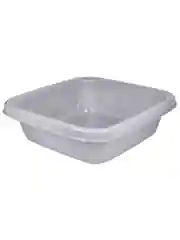 Таз квадратный Spin&Clean Step, серебряный, 10 л
