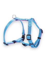 Шлейка Аркон Dog&Vogue NEO, голубая, нейлон, 15 мм, шея 32-40 см, грудь 33-52 см