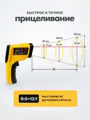 Пирометр бесконтактный кондитерский термометр GM-400