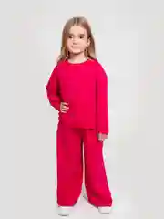 Фуксия костюм для девочки, свитшот и брюки палаццо