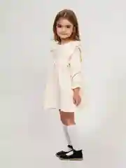 Молочный платье для девочки из муслина