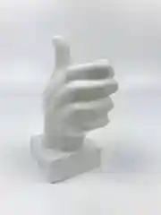 Белый статуэтка жест Like / палец вверх
