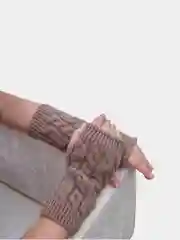 Митенки (варежки без пальцев) шерстяные зимние