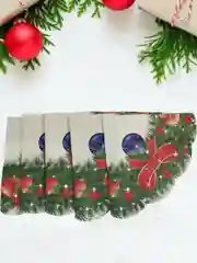 Разноцветный салфетка круглая 3-сл новогодние (32см), 12шт