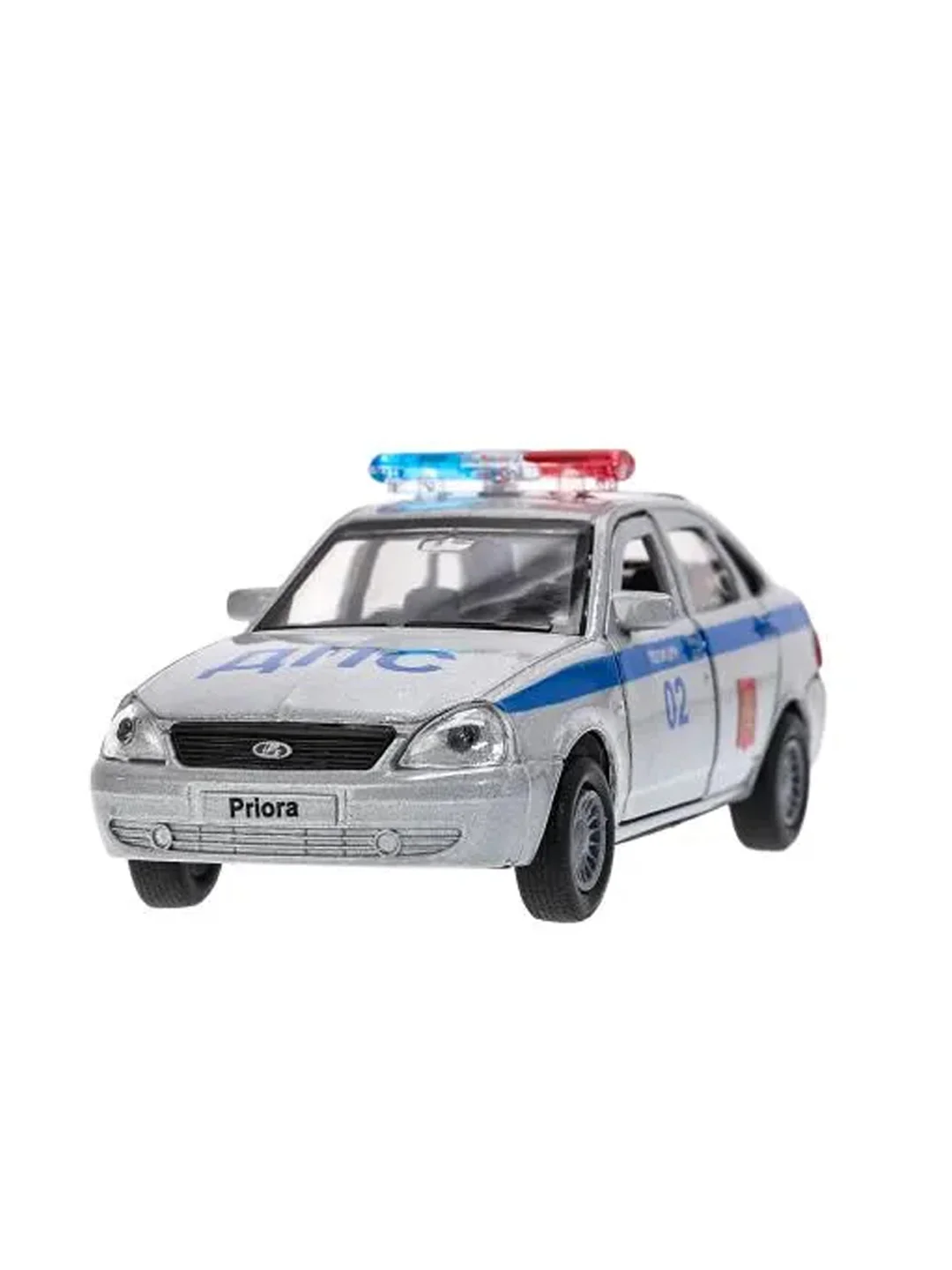 Металлическая модель Технопарк "Lada Priora Хэтчбек. Полиция", 12 см